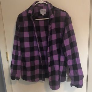 Purple and black flannel xl